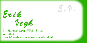 erik vegh business card