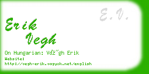 erik vegh business card